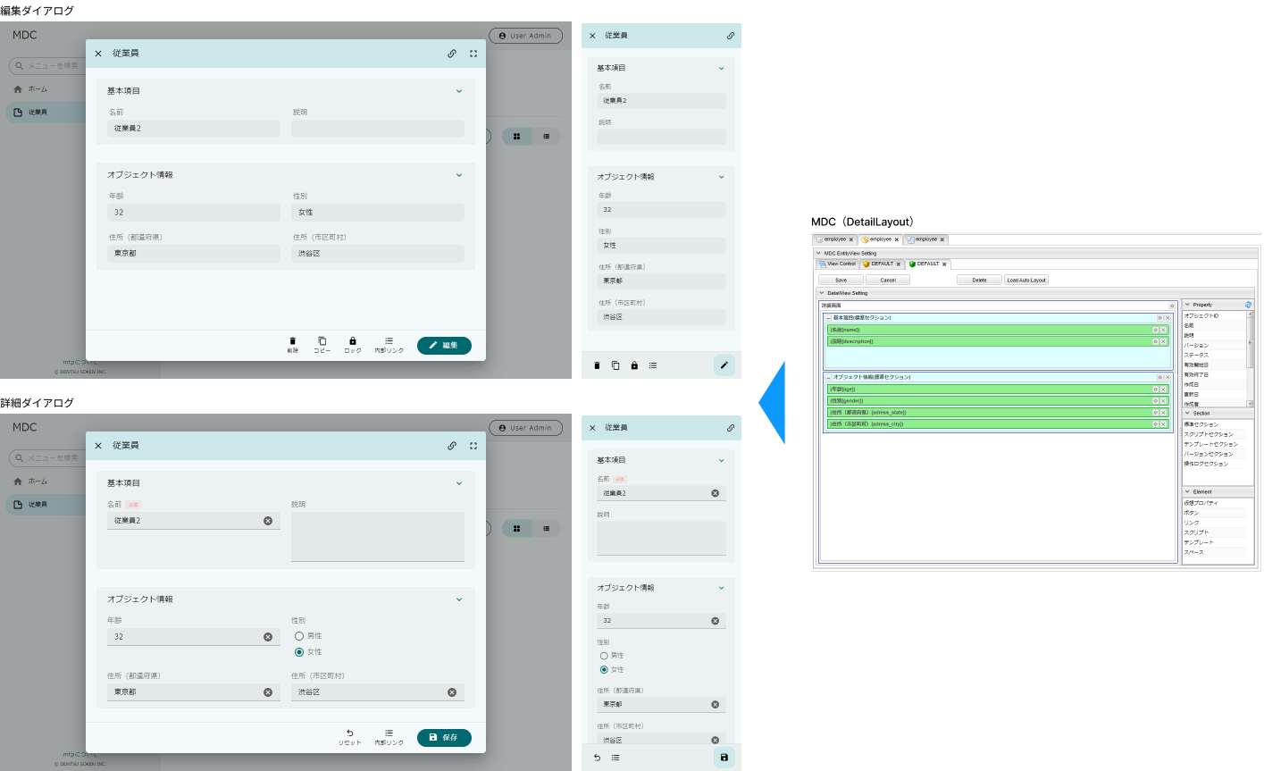 entityviewcontrol detaillayout