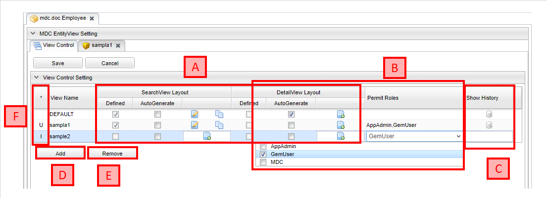 entityviewcontrol structure