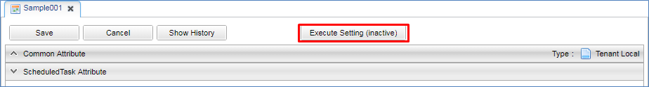 schedule execute setting