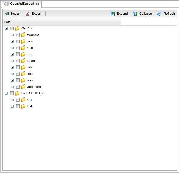adminconsole tools openapi support