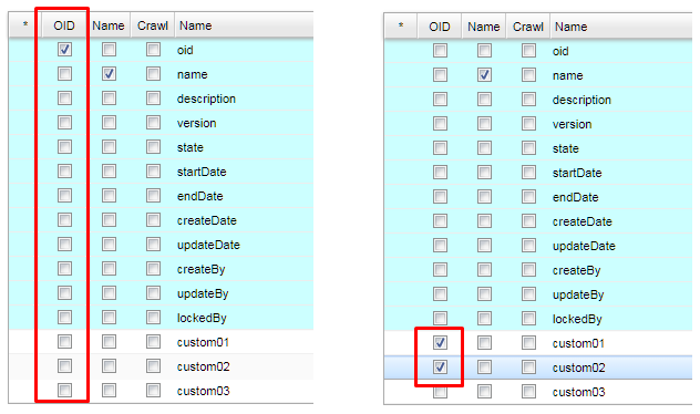 entity property oid custom