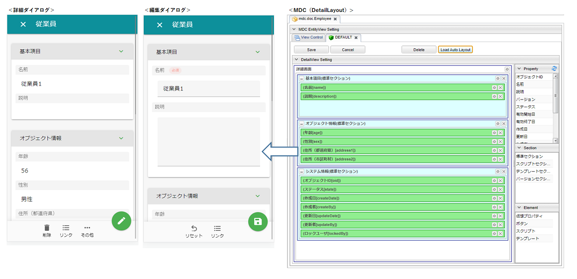 entityviewcontrol detaillayout