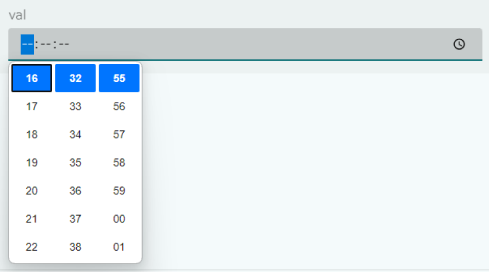 operation detailview inputfield time