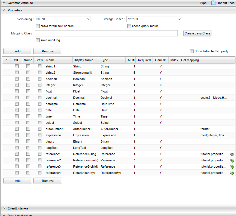 behavior properties en