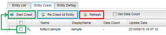 FulltextSearch Index Create Crawl