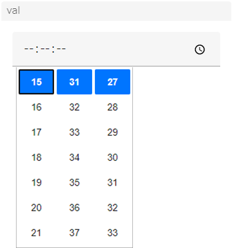 operation detailview inputfield time