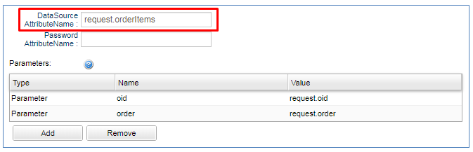 Template Setting DataSourceAttributeName Template