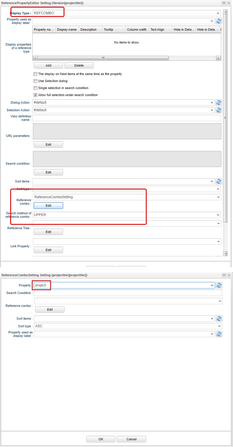 view referencepropertyeditor refcombo en