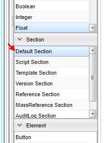 customize defaultsection en