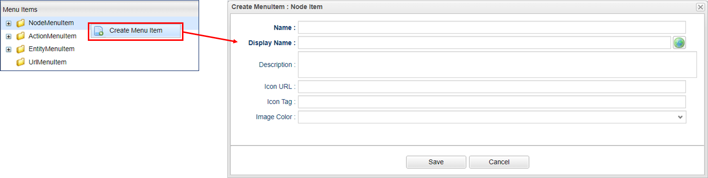 menu addnode en