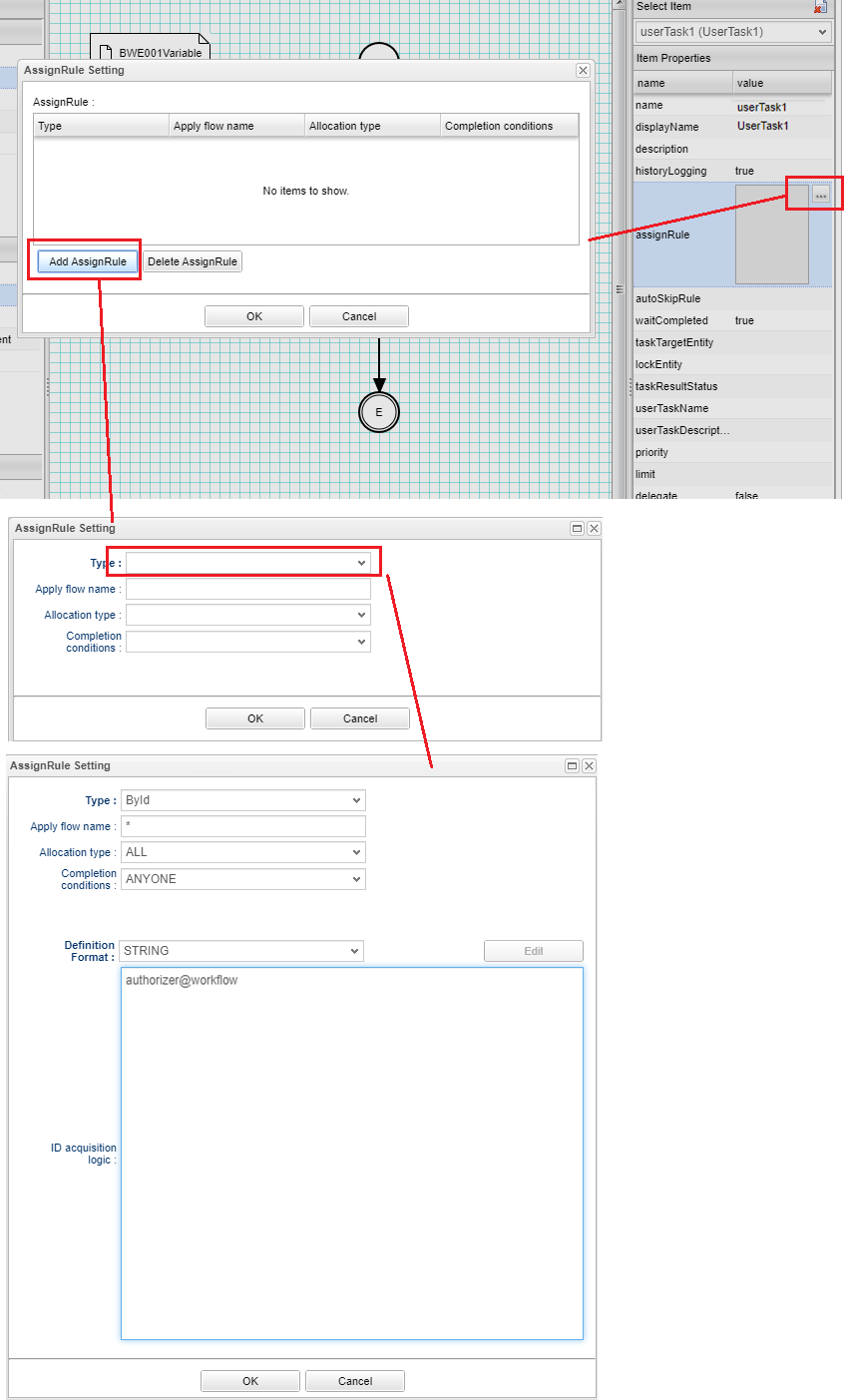 simple setting assignrule en