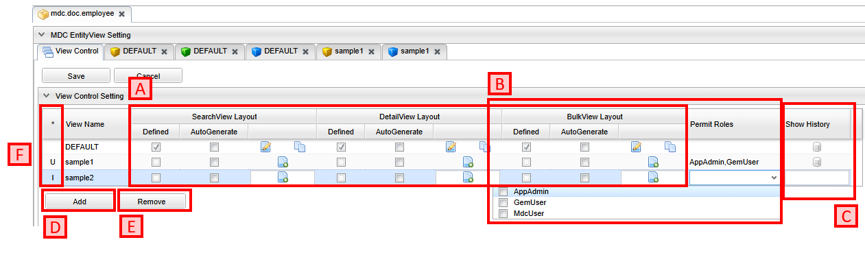entityviewcontrol structure